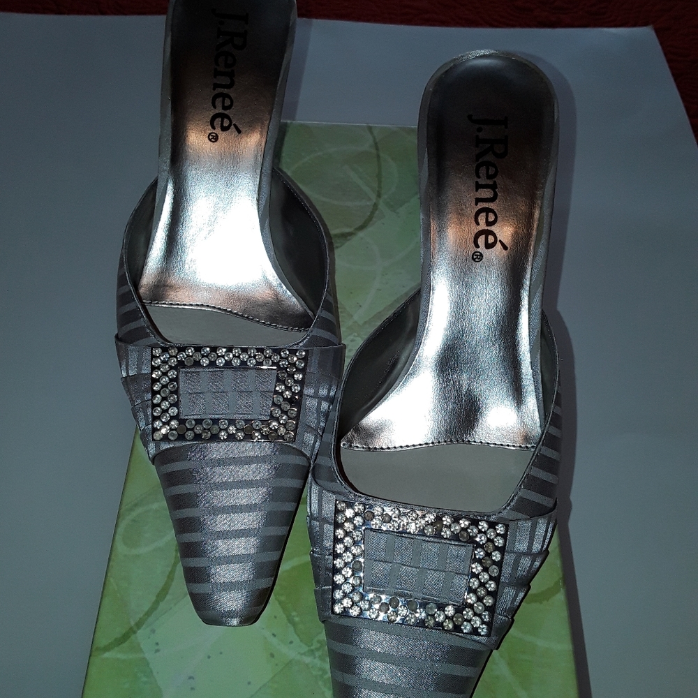 J. Renee' Fabric Low Heeled Mule